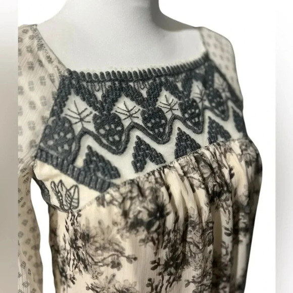 Free people Elsie Sheer Lace Boho Dress in Magnolia Combo in XS - Picture 5 of 8